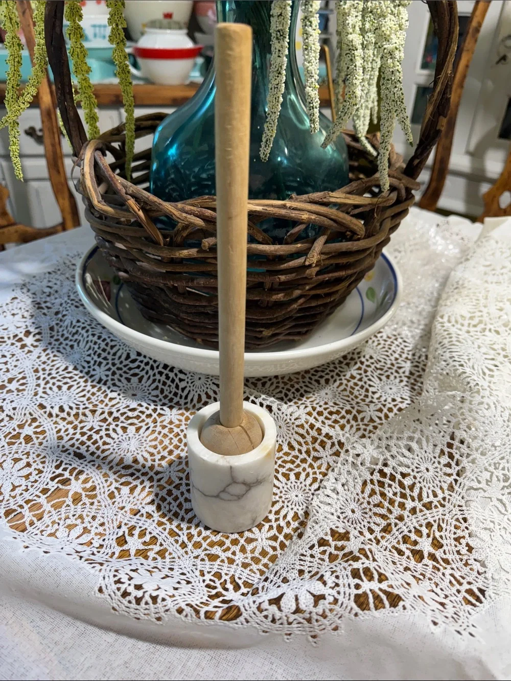 Marble & Wood apothecary crusher